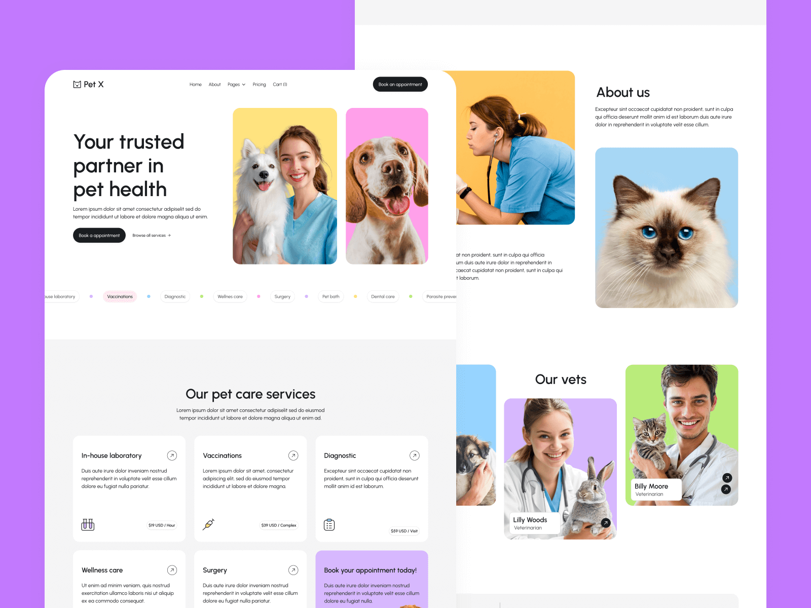 Template de Médico de Mascotas para Webflow