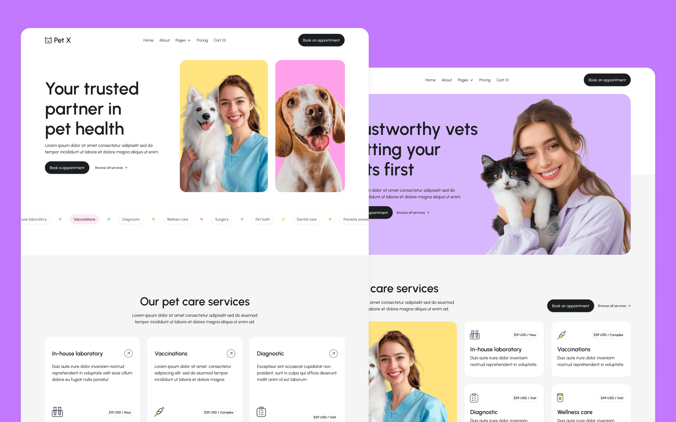 Pet X Template para Webflow