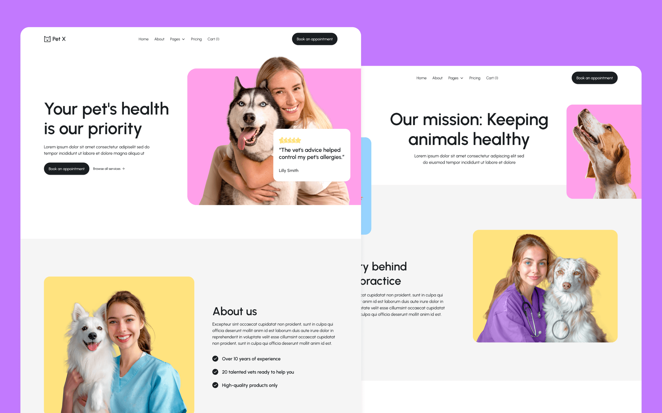 Pet X Template para Webflow