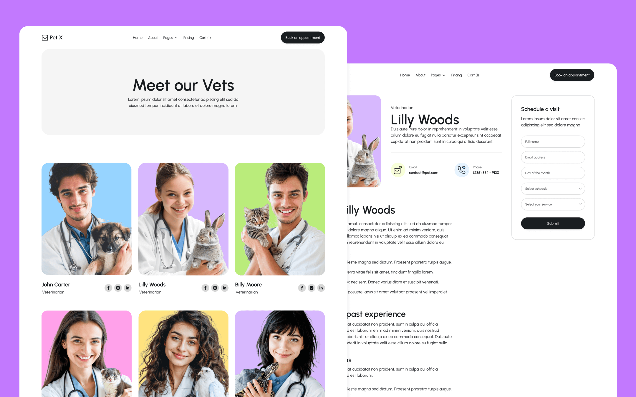 Pet X Template para Webflow