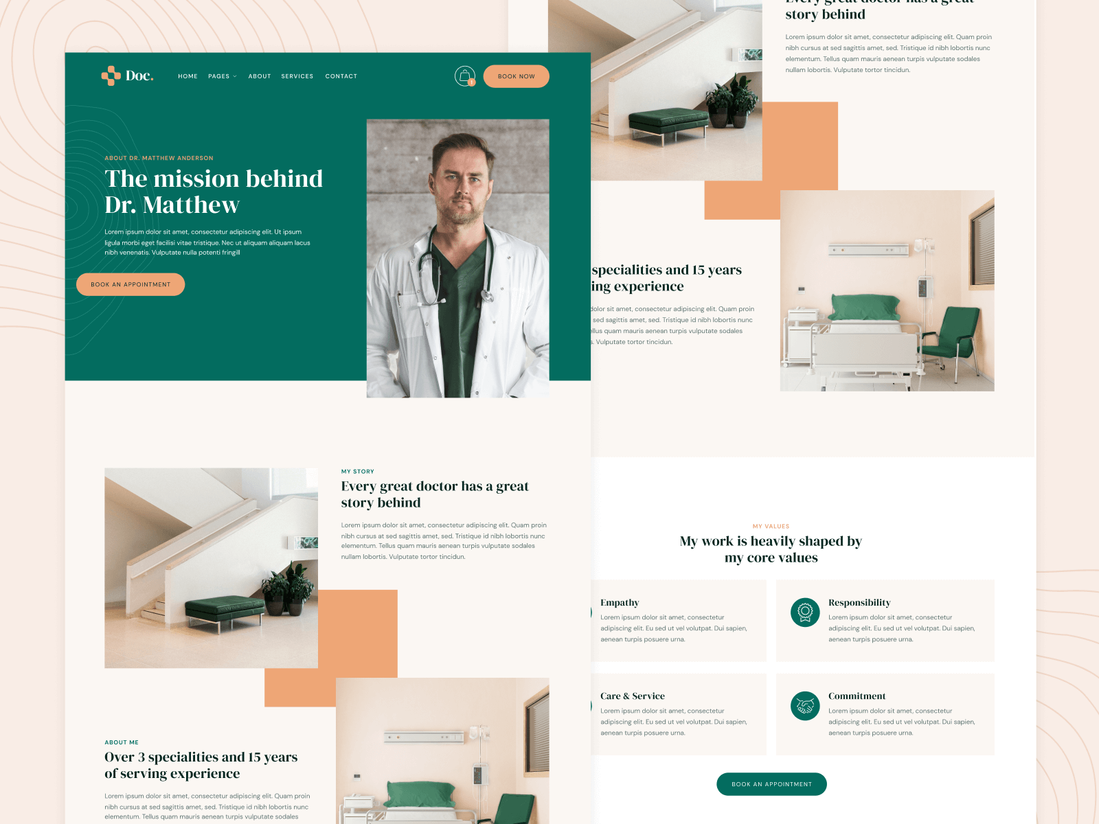 Template de Hospital para Webflow