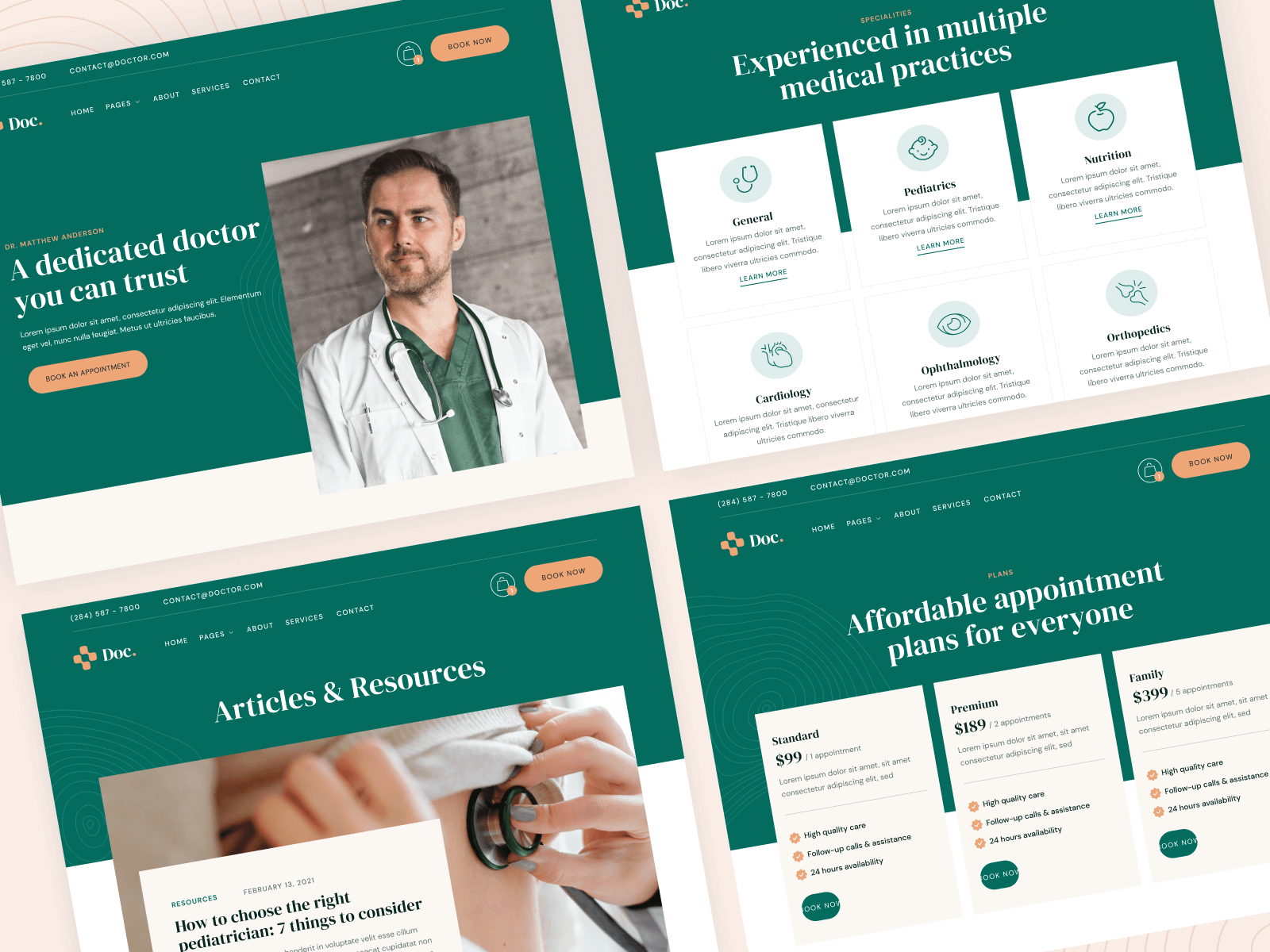 Plantilla para Webflow de Doctor
