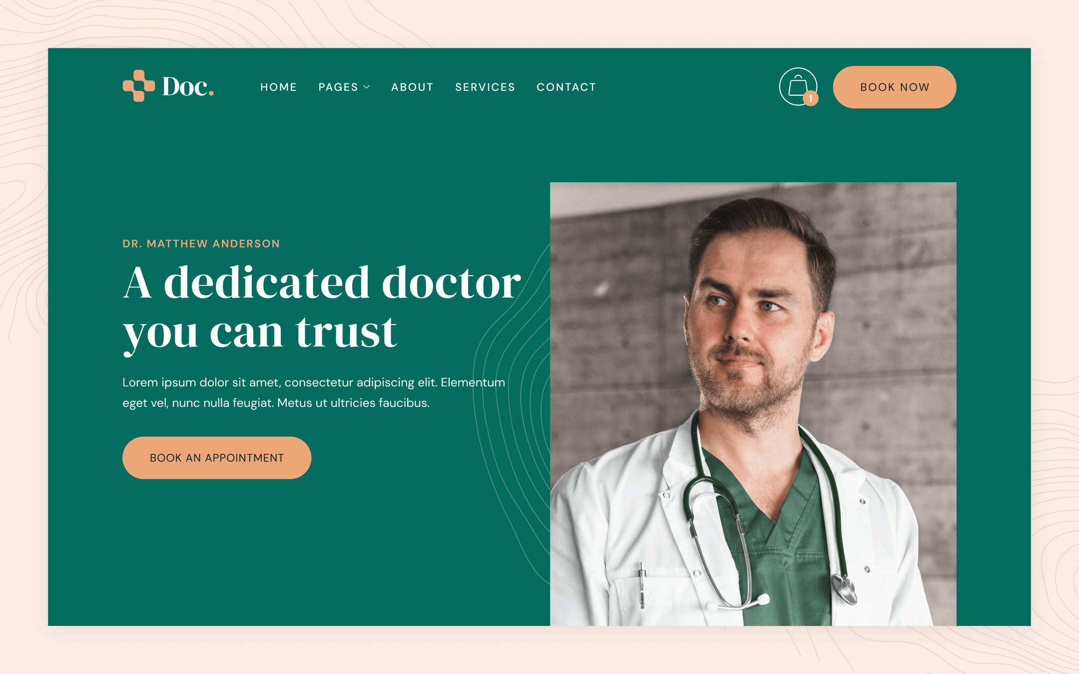 Plantilla de Doctor para Webflow