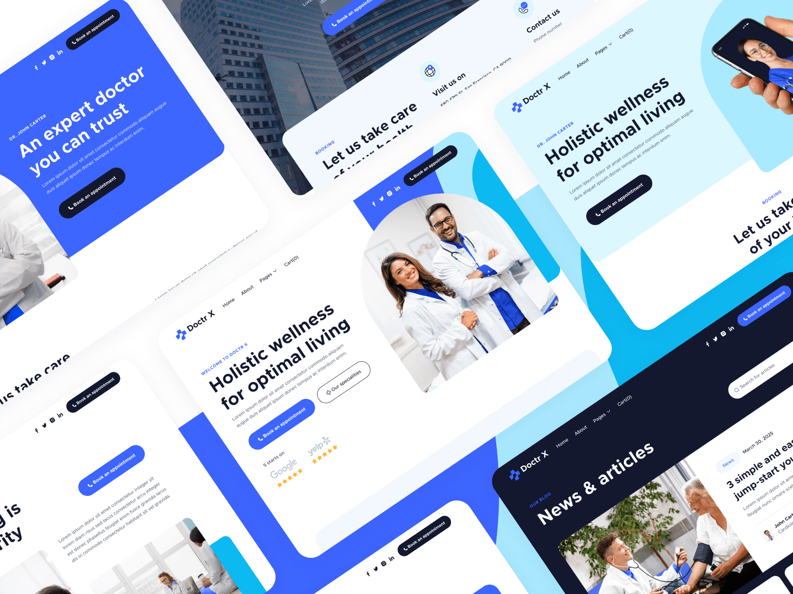 Plantilla para Webflow de Doctores