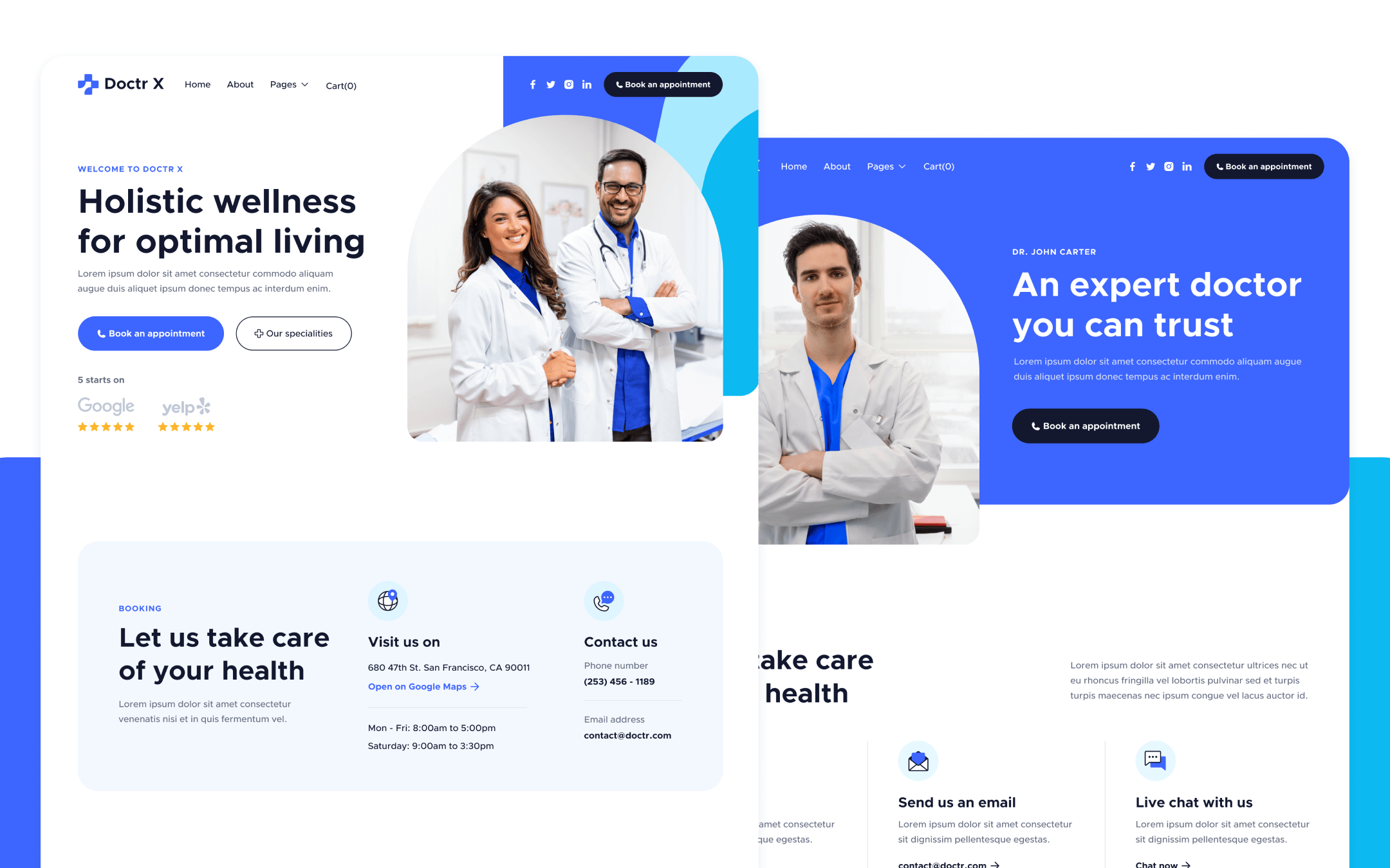 Plantilla de Doctores para Webflow