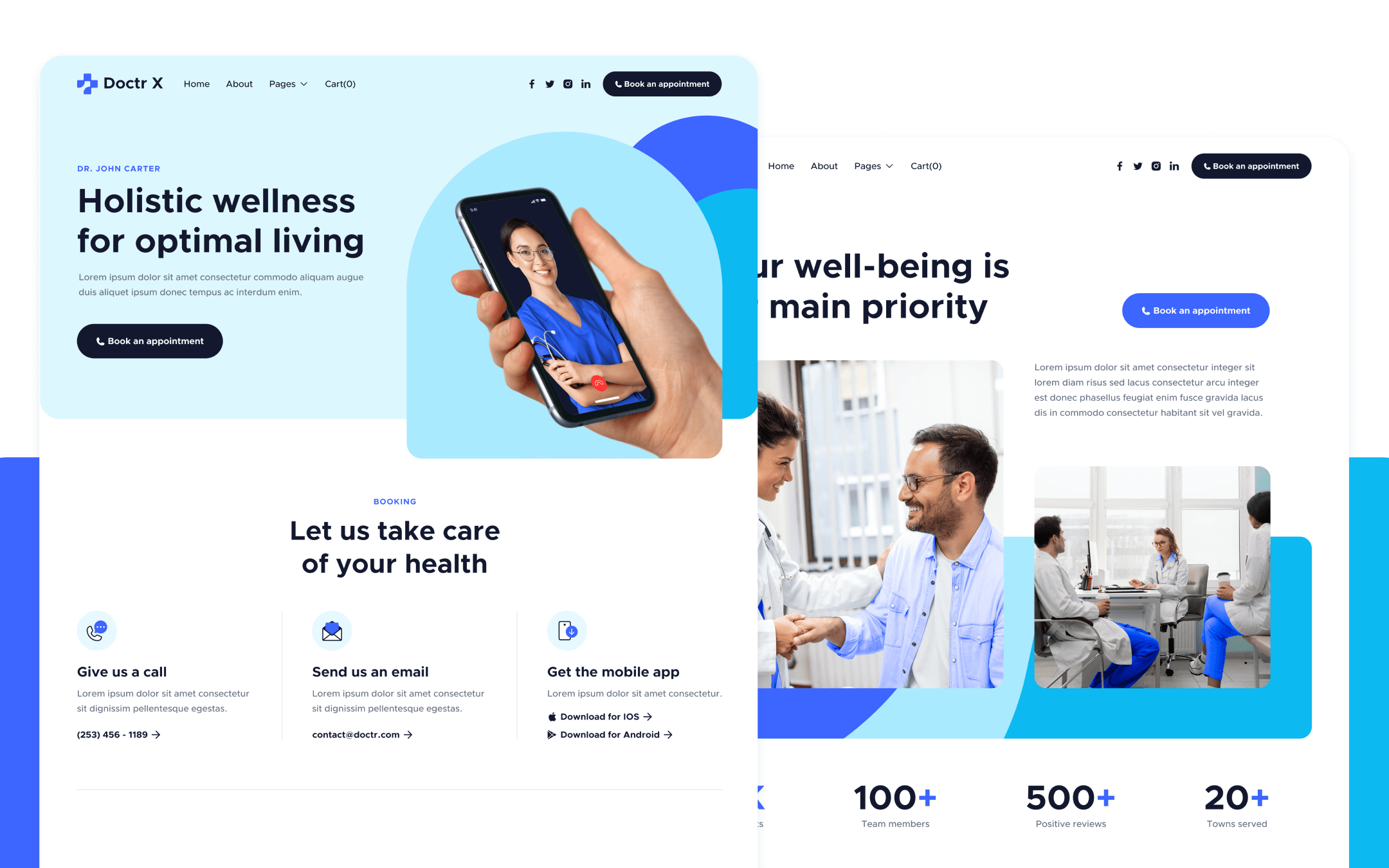Doctr X Template para Webflow