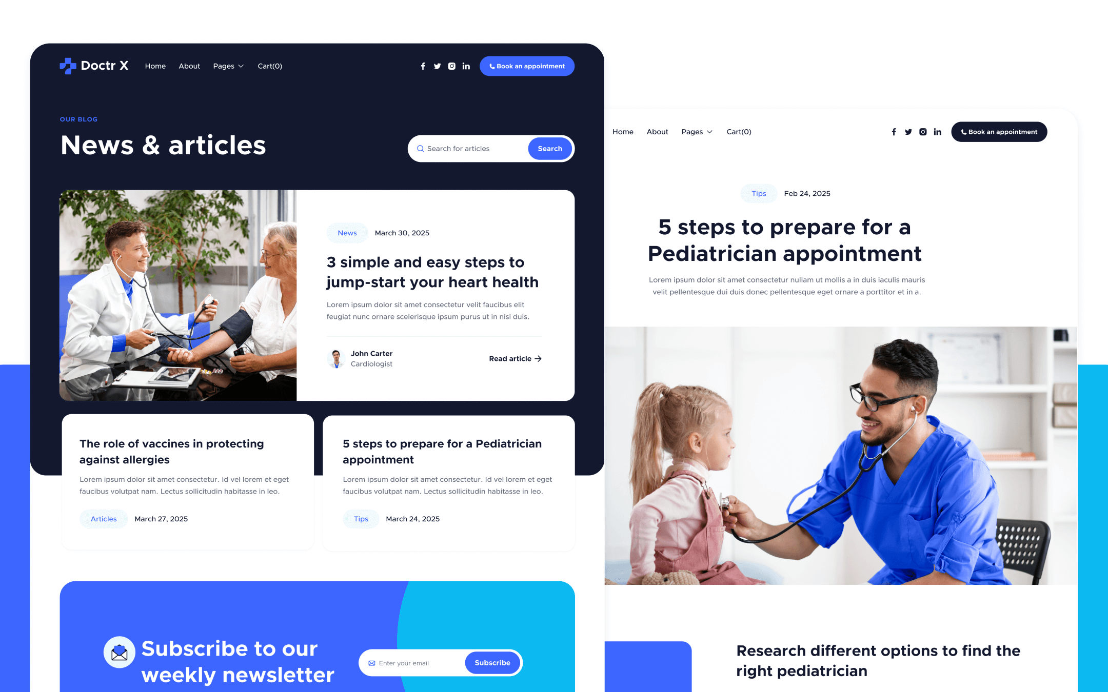 Doctr X Template para Webflow