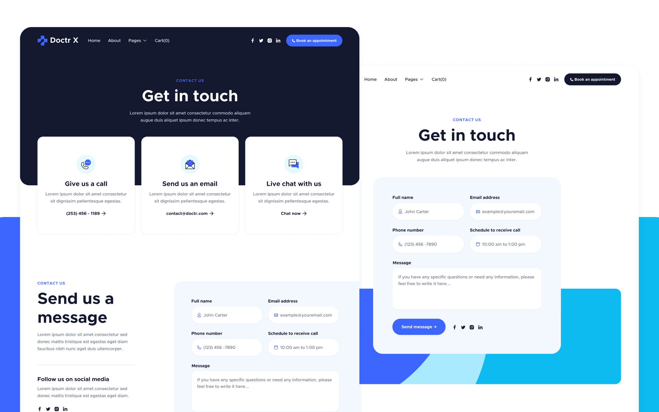 Doctr X Template para Webflow