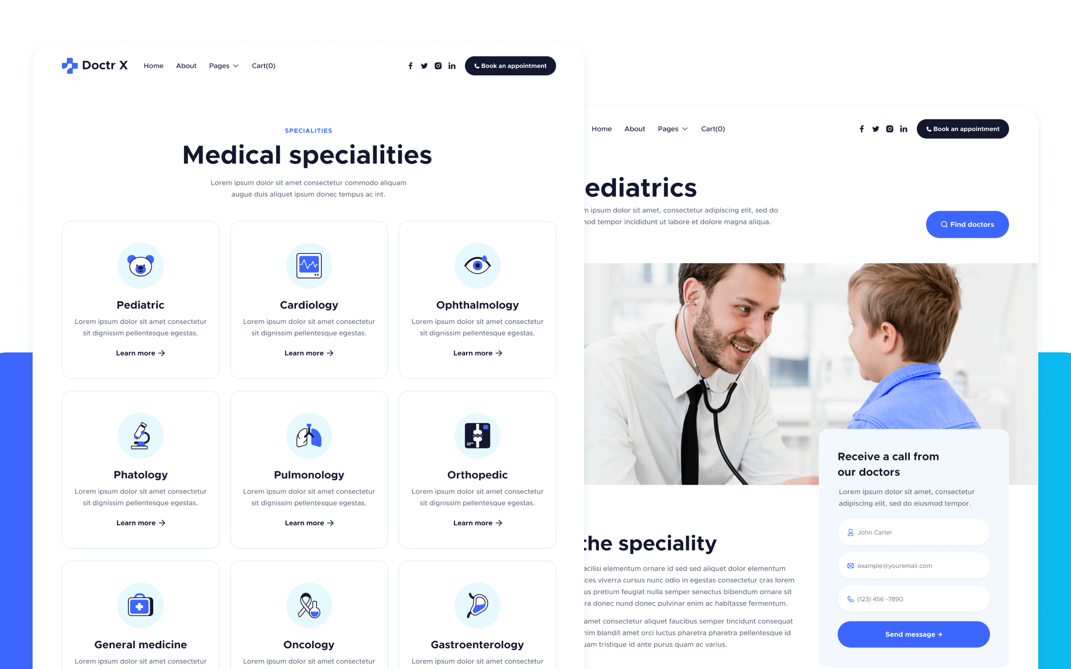 Doctr X Template para Webflow