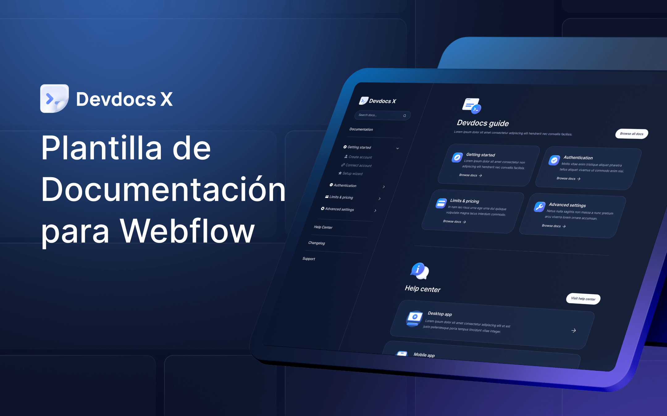 Plantilla de Documentación para Webflow