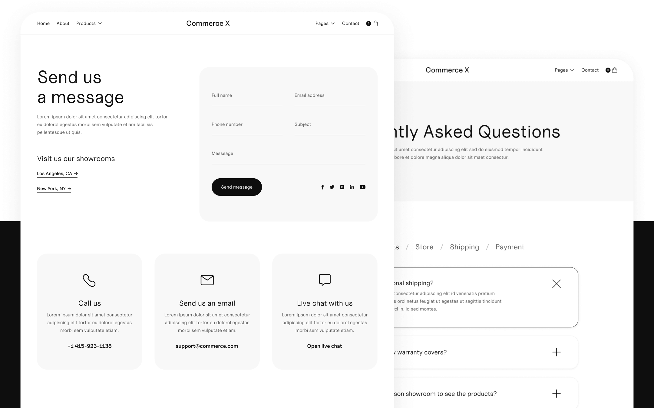 Commerce X Template para Webflow