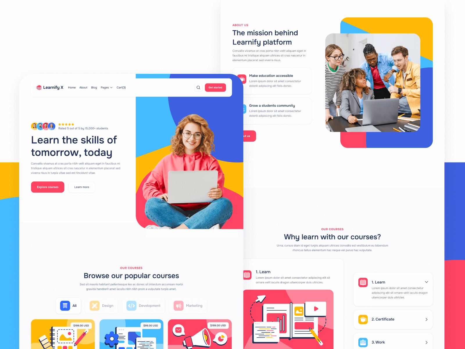 Template de Escuela en Línea para Webflow