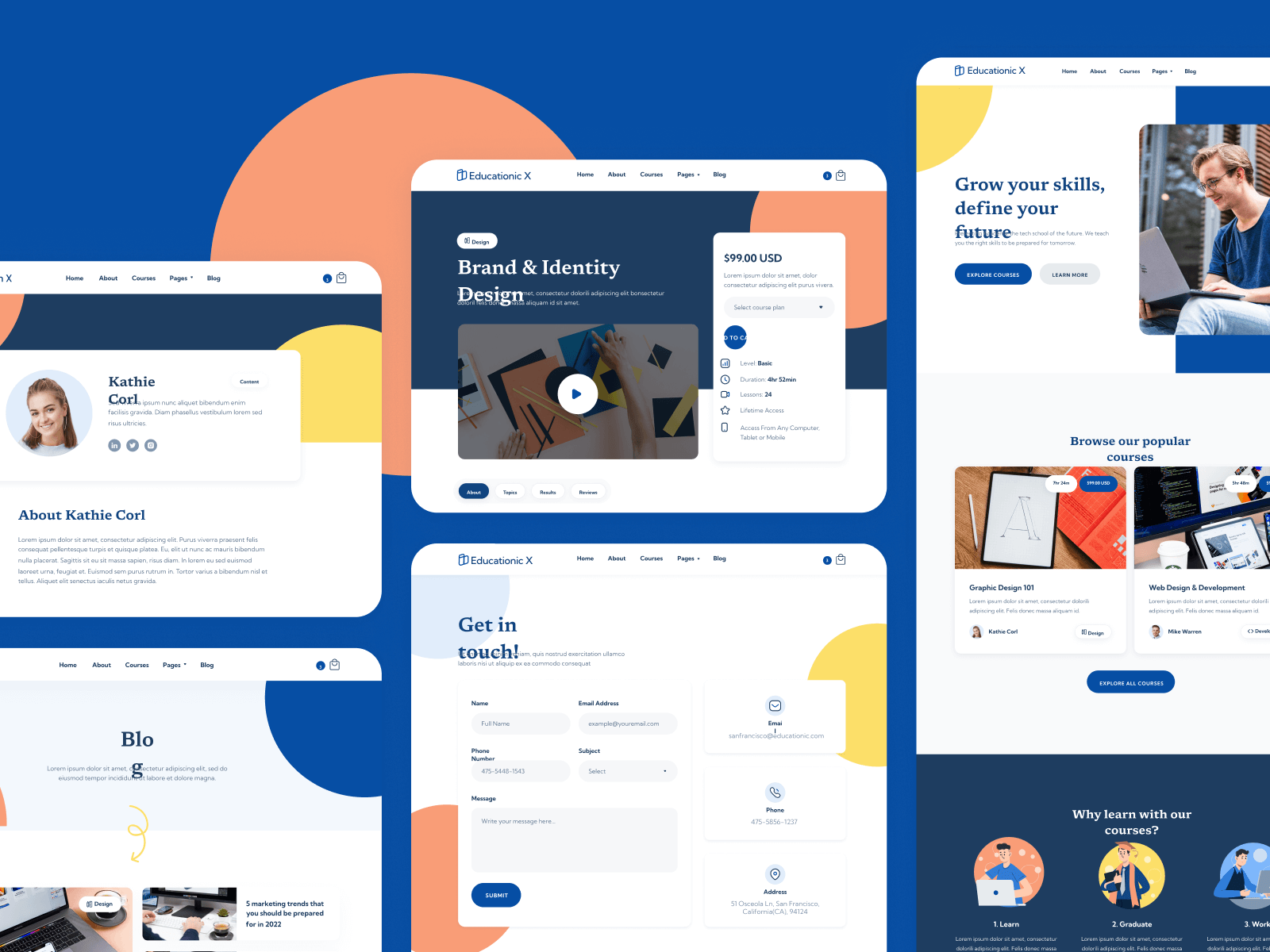 Plantilla para Webflow de Educación