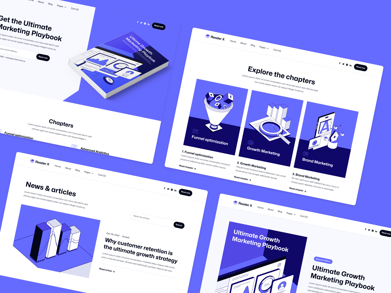 Plantilla para Webflow de Libro Electrónico