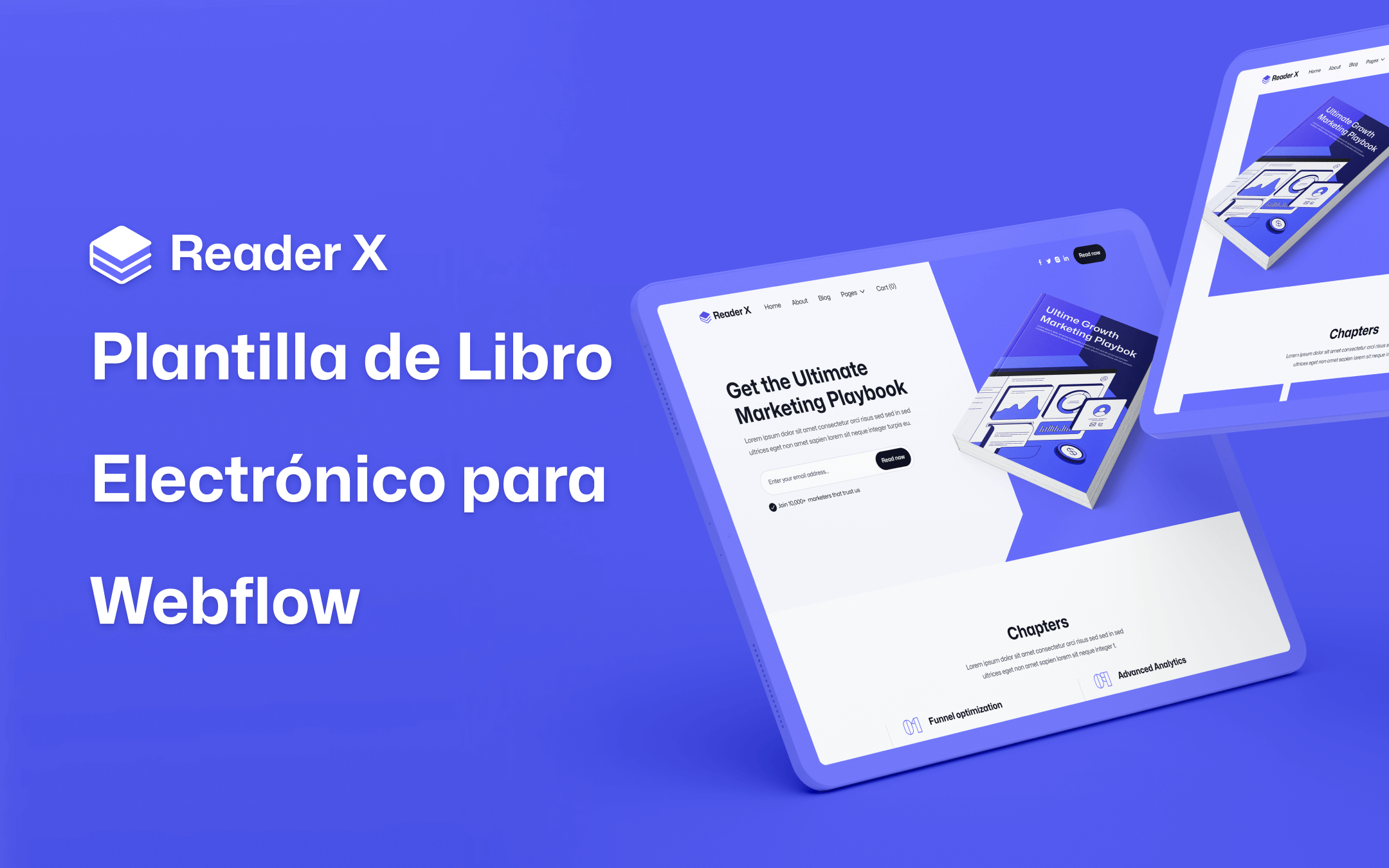 Plantilla de Libro Electrónico para Webflow