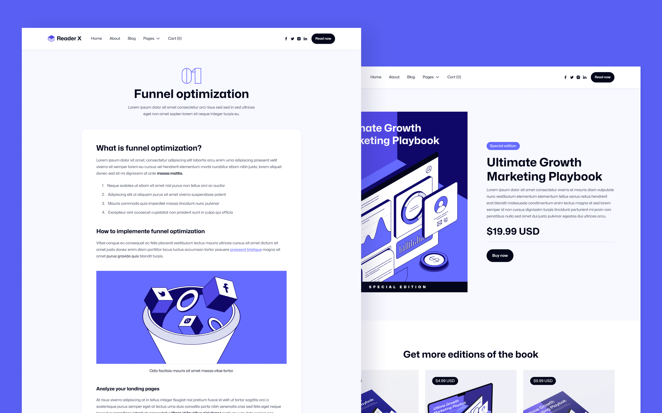 Reader X Template para Webflow