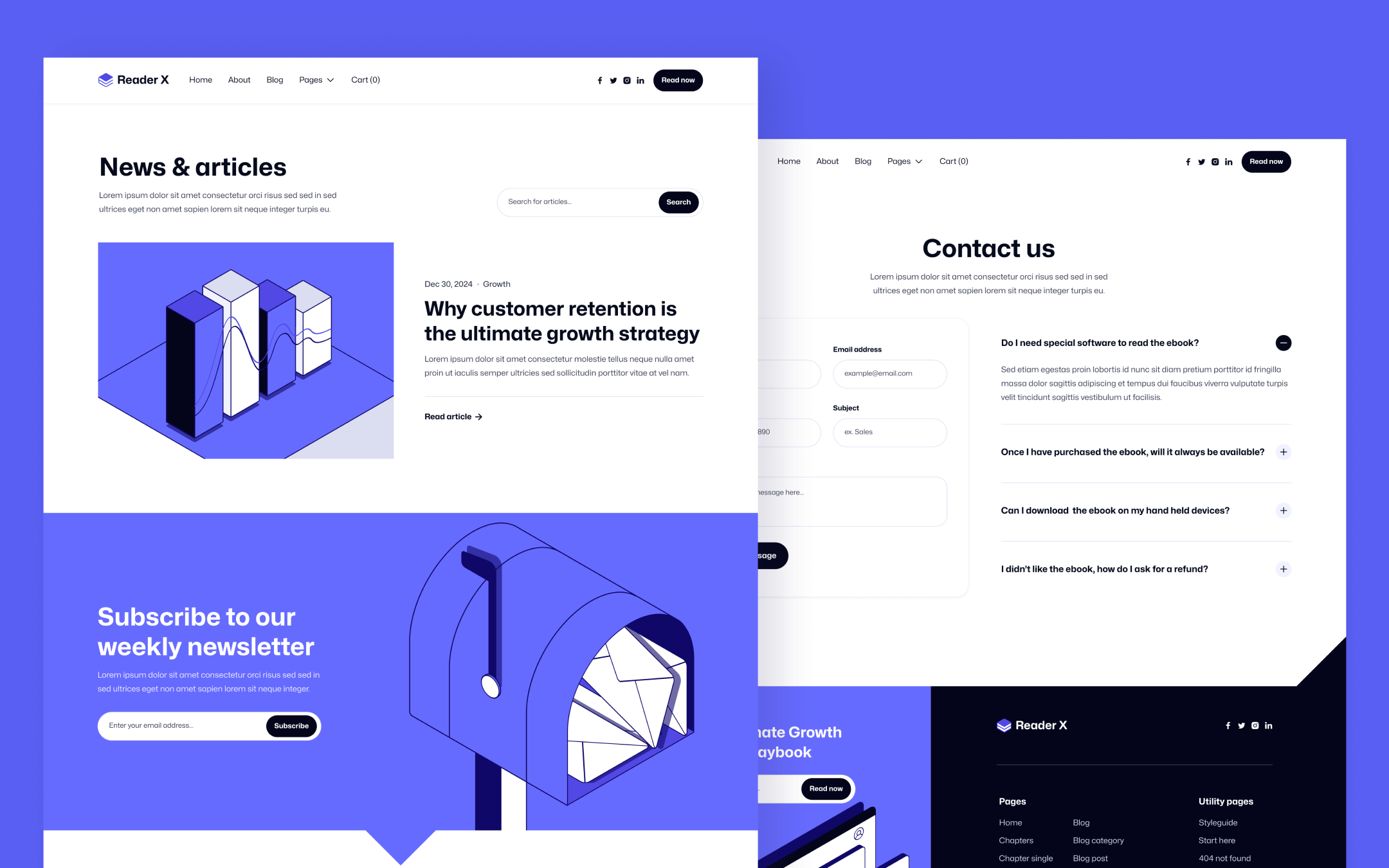 Reader X Template para Webflow