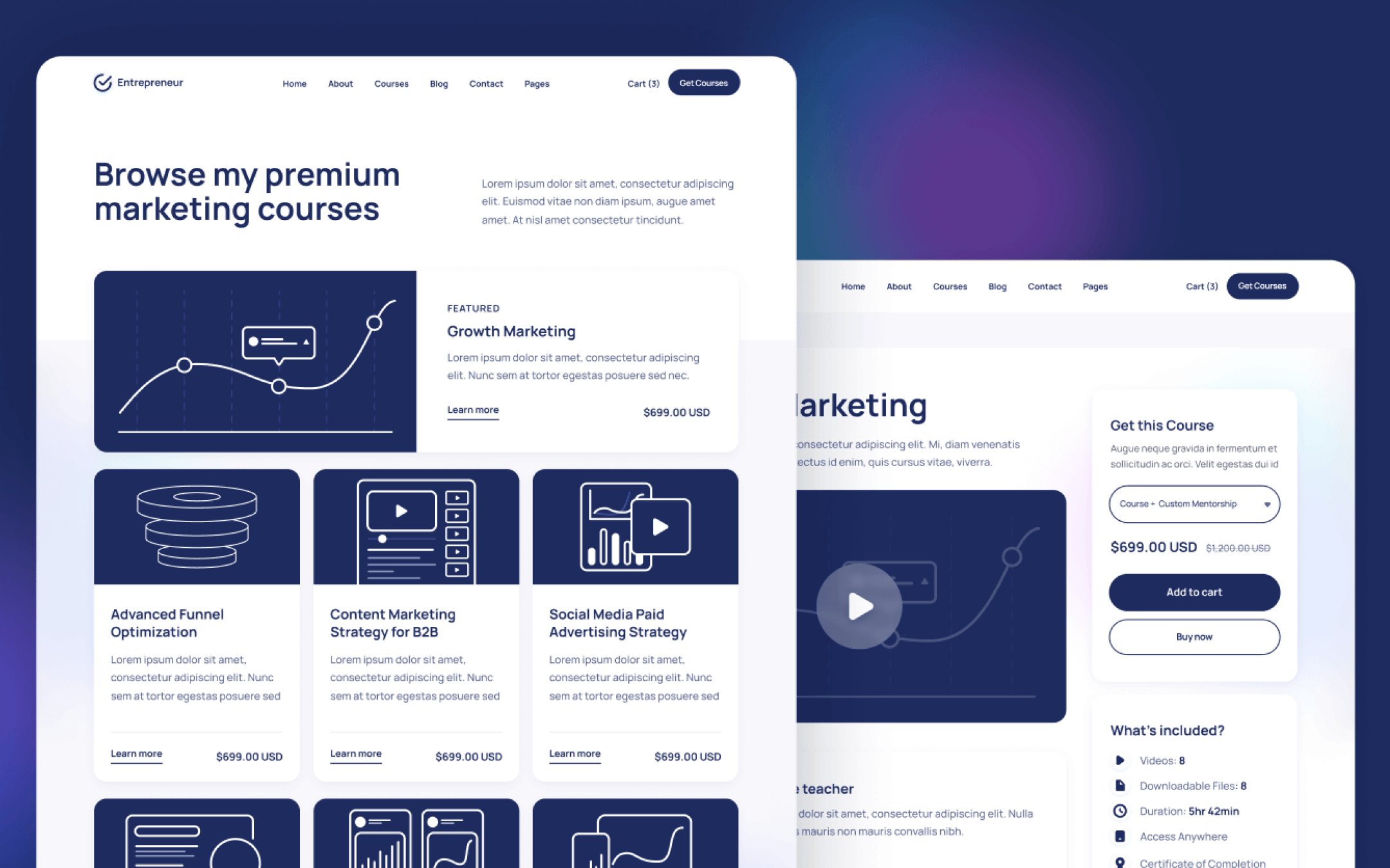 Entrepreneur Template para Webflow