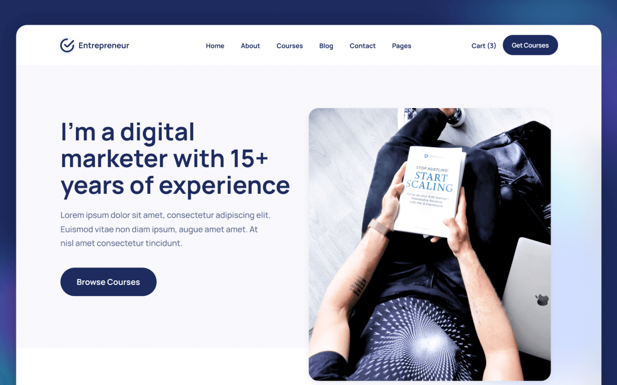 Entrepreneur Template para Webflow