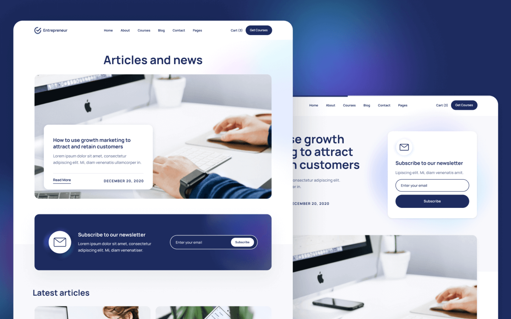 Entrepreneur Template para Webflow