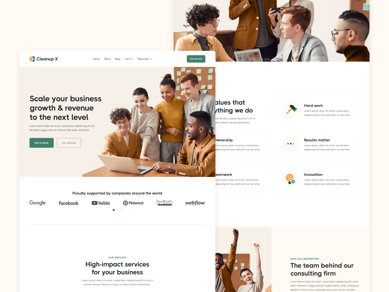 Template de Emprendimiento para Webflow