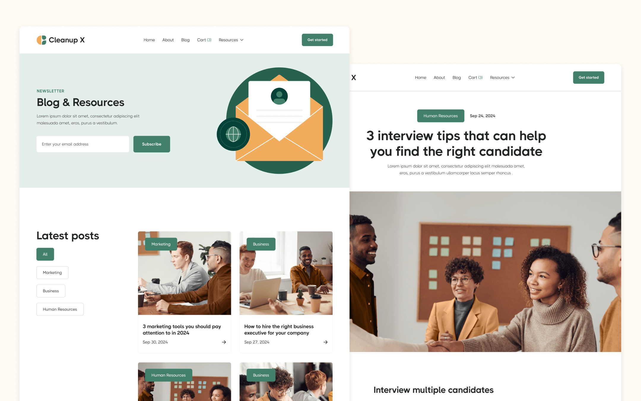 Cleanup X Template para Webflow
