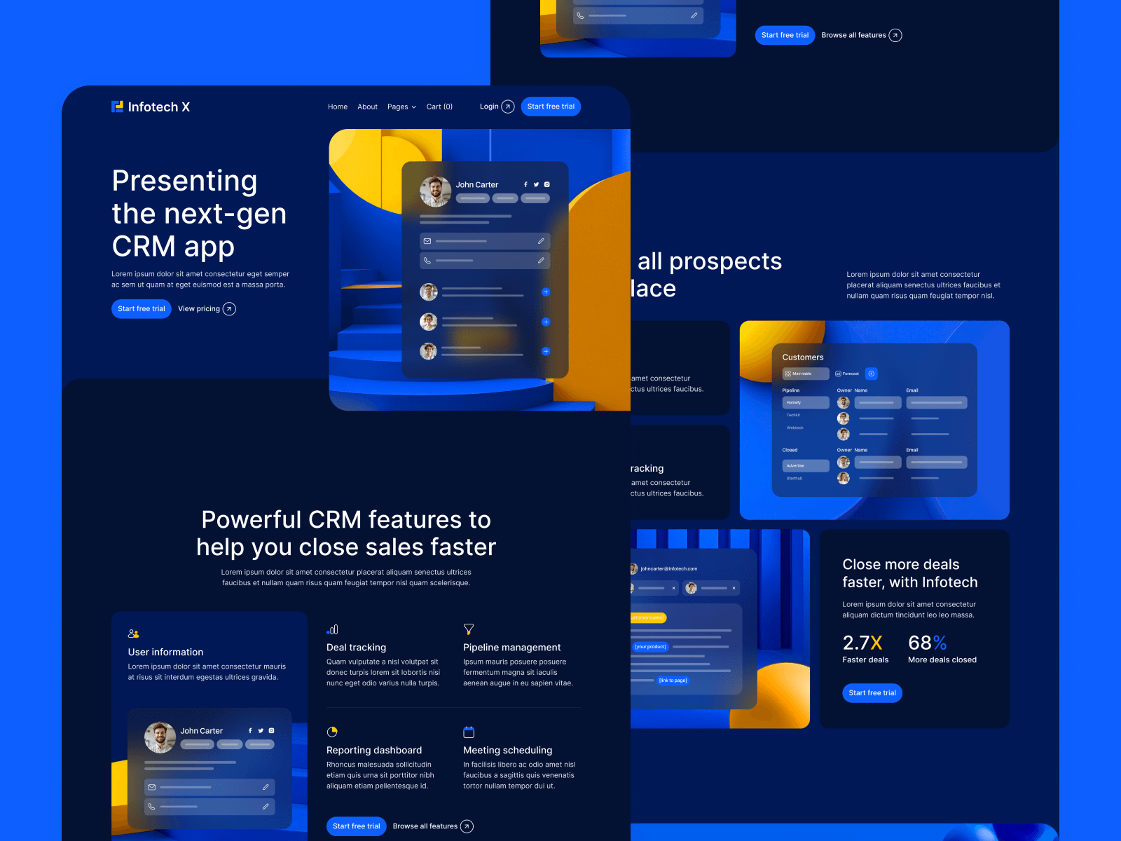Plantilla de Empresa B2B SaaS para Webflow