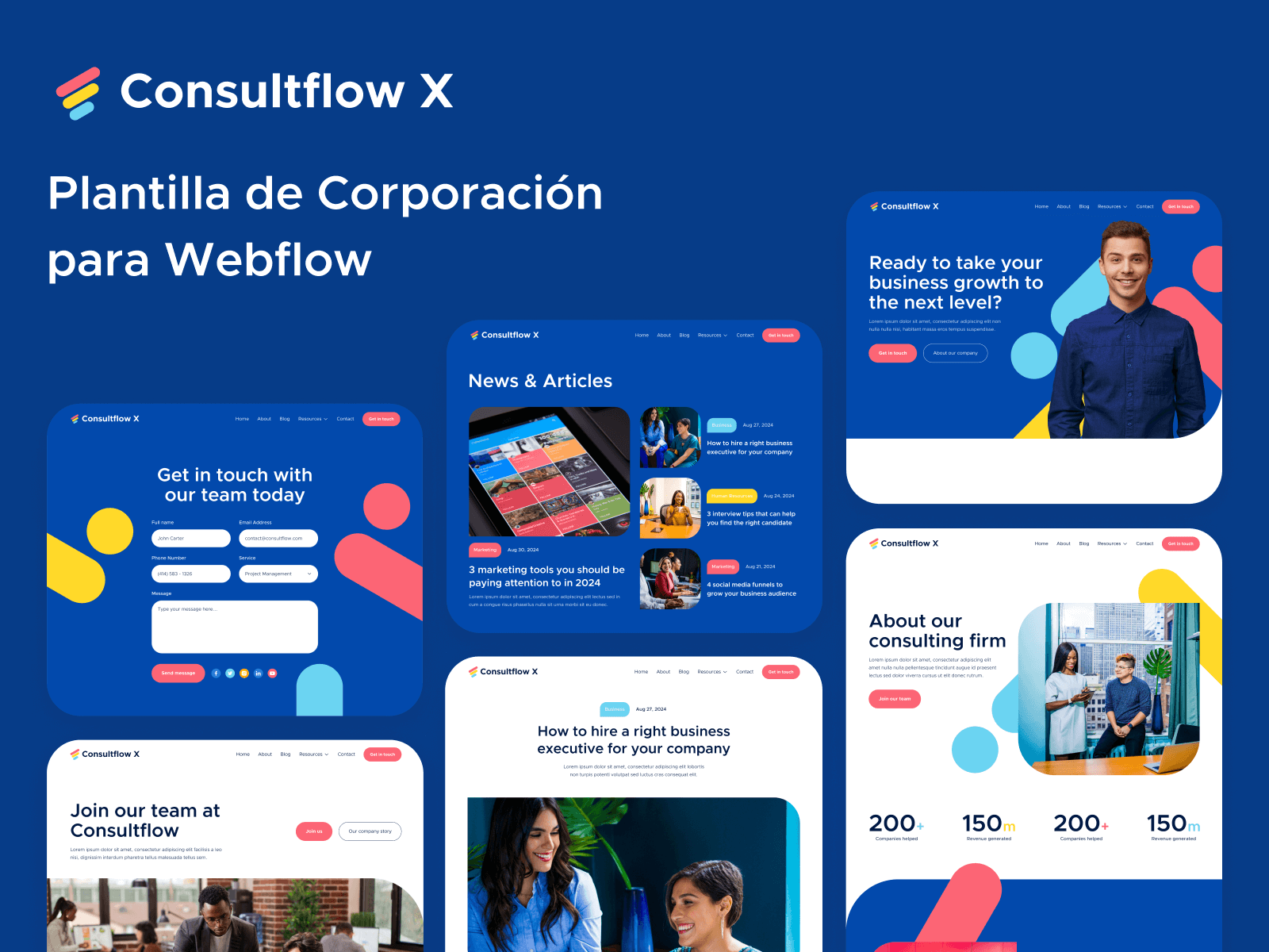 Plantilla de Corporación para Webflow