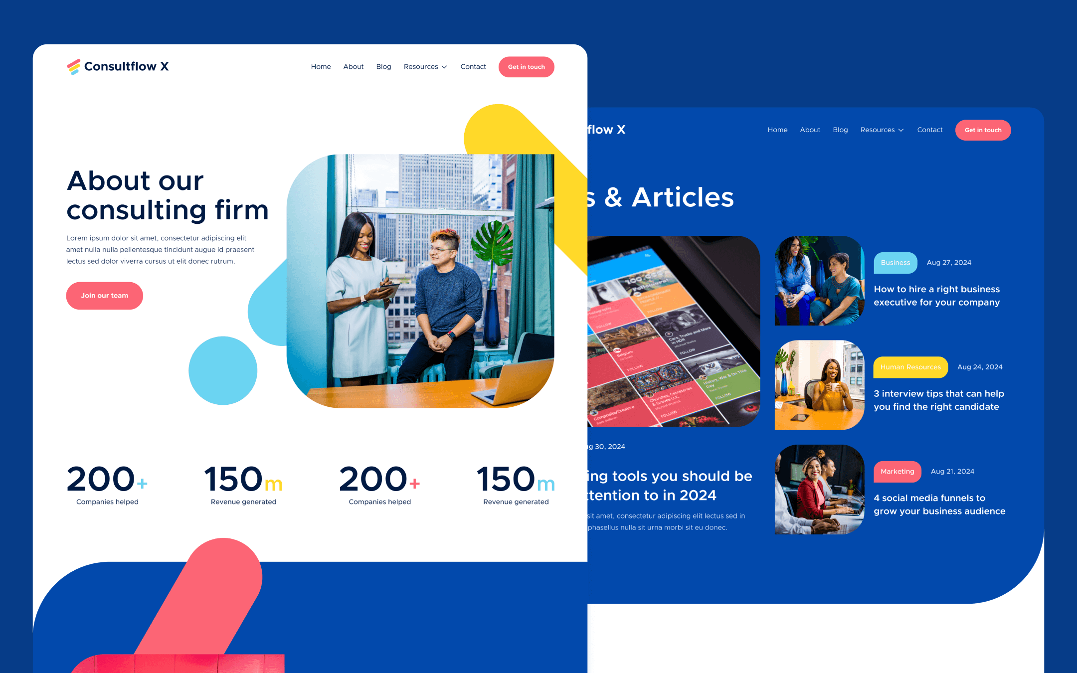 Consultflow X Template para Webflow