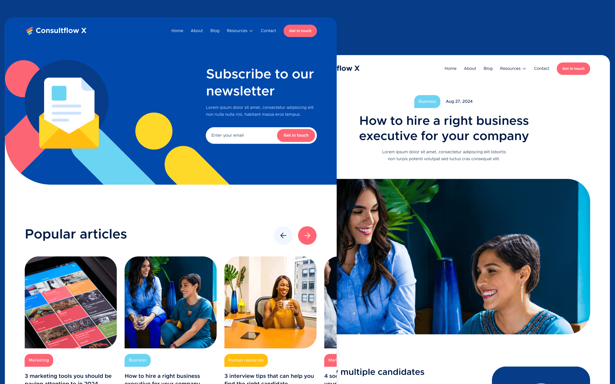 Consultflow X Template para Webflow