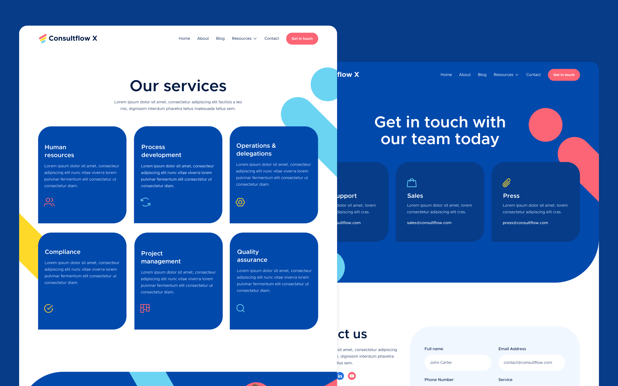 Consultflow X Template para Webflow