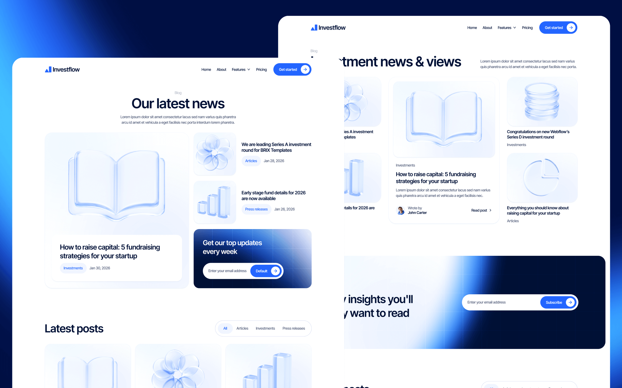 Investflow Template para Webflow