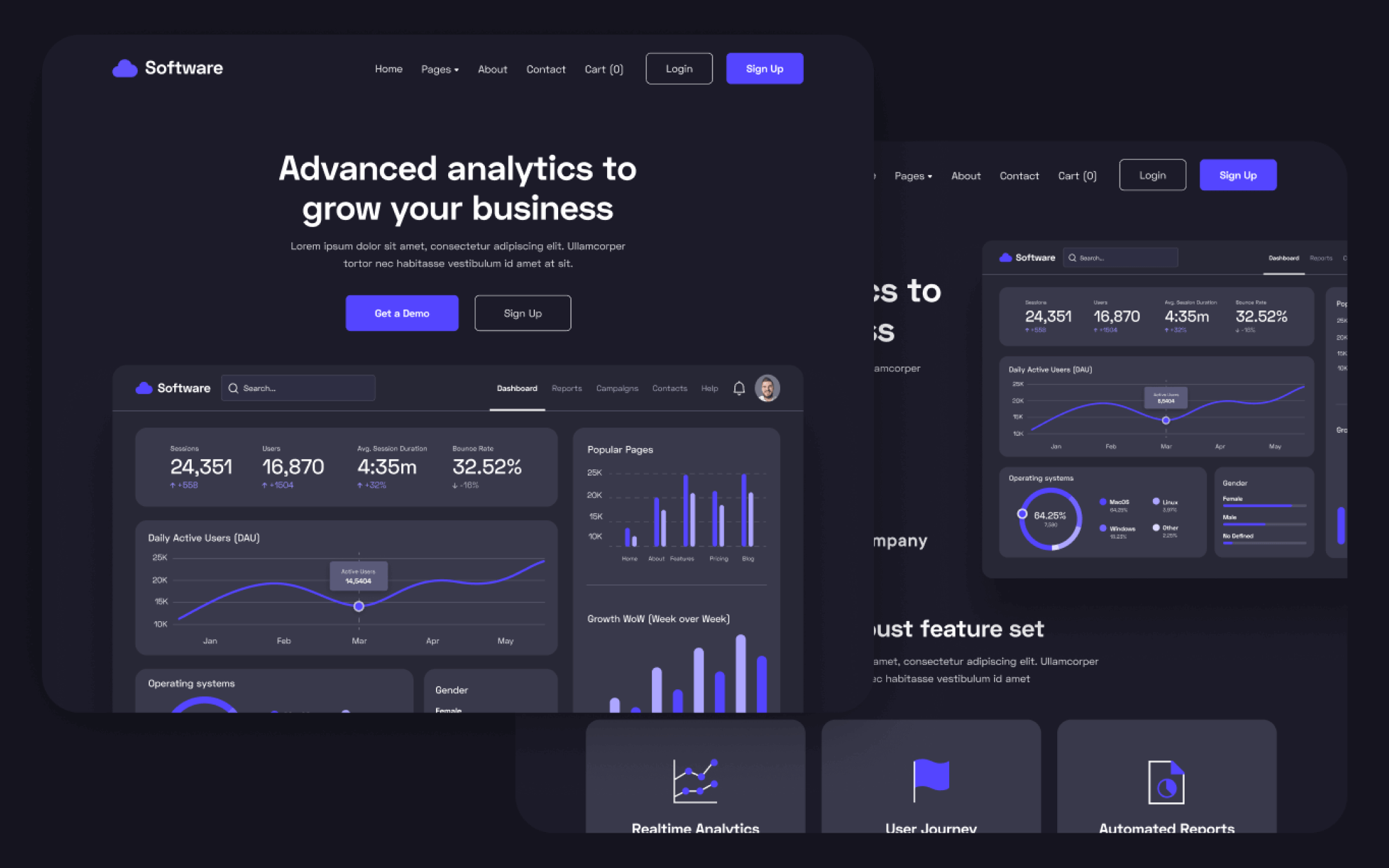 Plantilla de Empresa de Software para Webflow