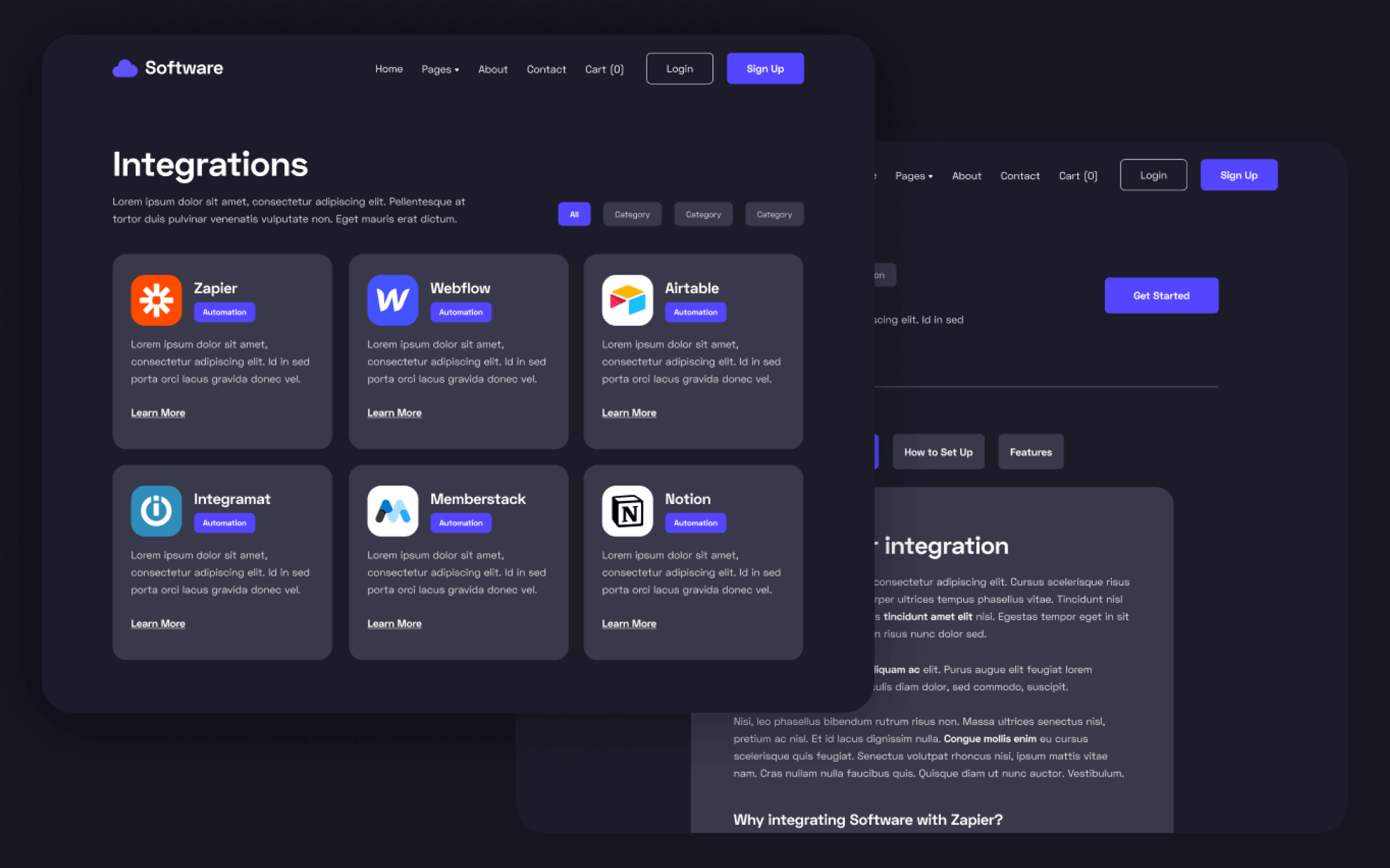 Software Template para Webflow