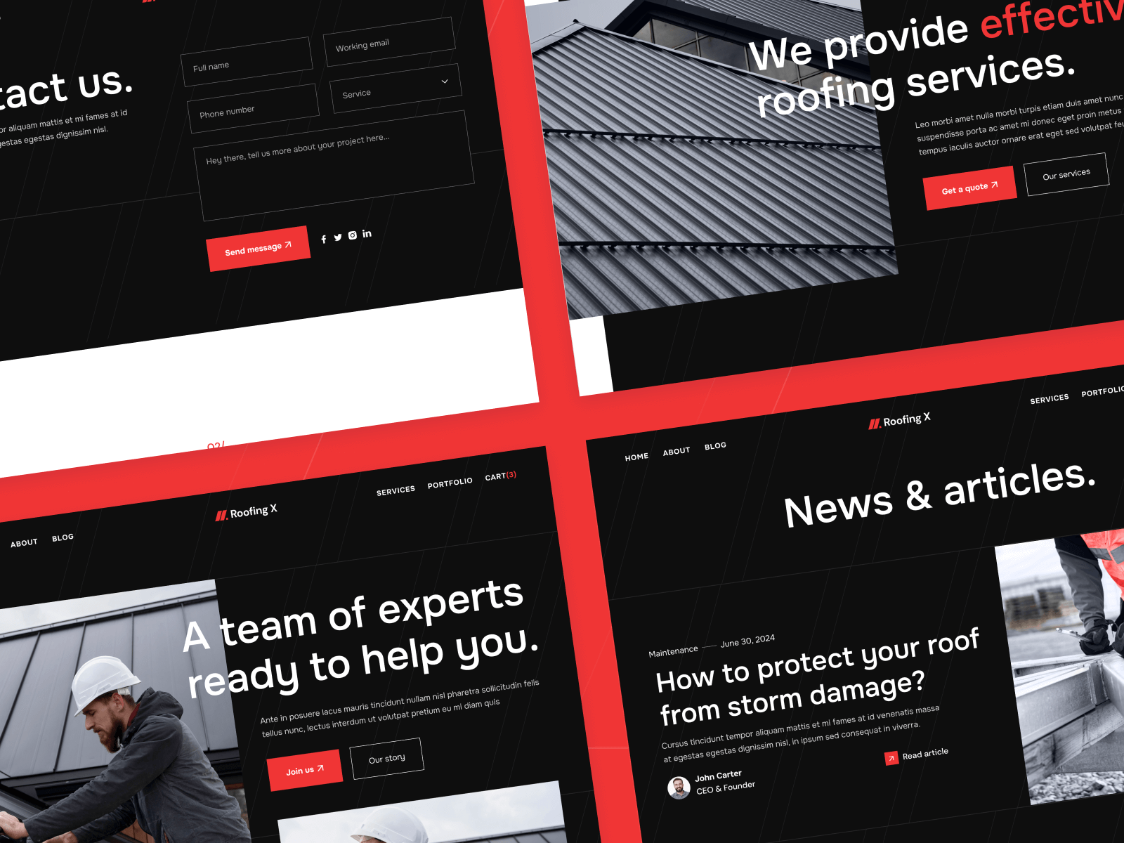 Plantilla de Contratista para Webflow