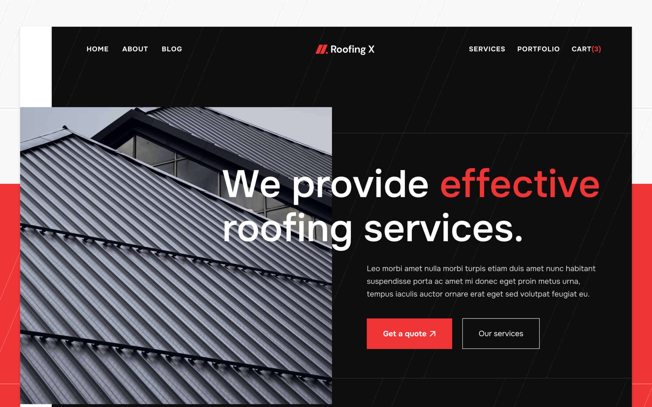 Plantilla de Empresa de Techado para Webflow