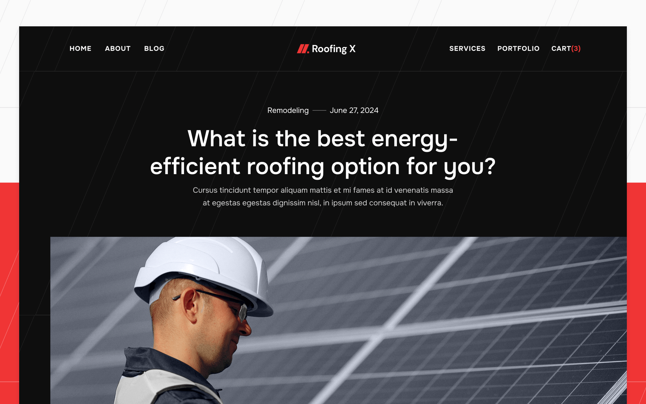 Roofing X Template para Webflow