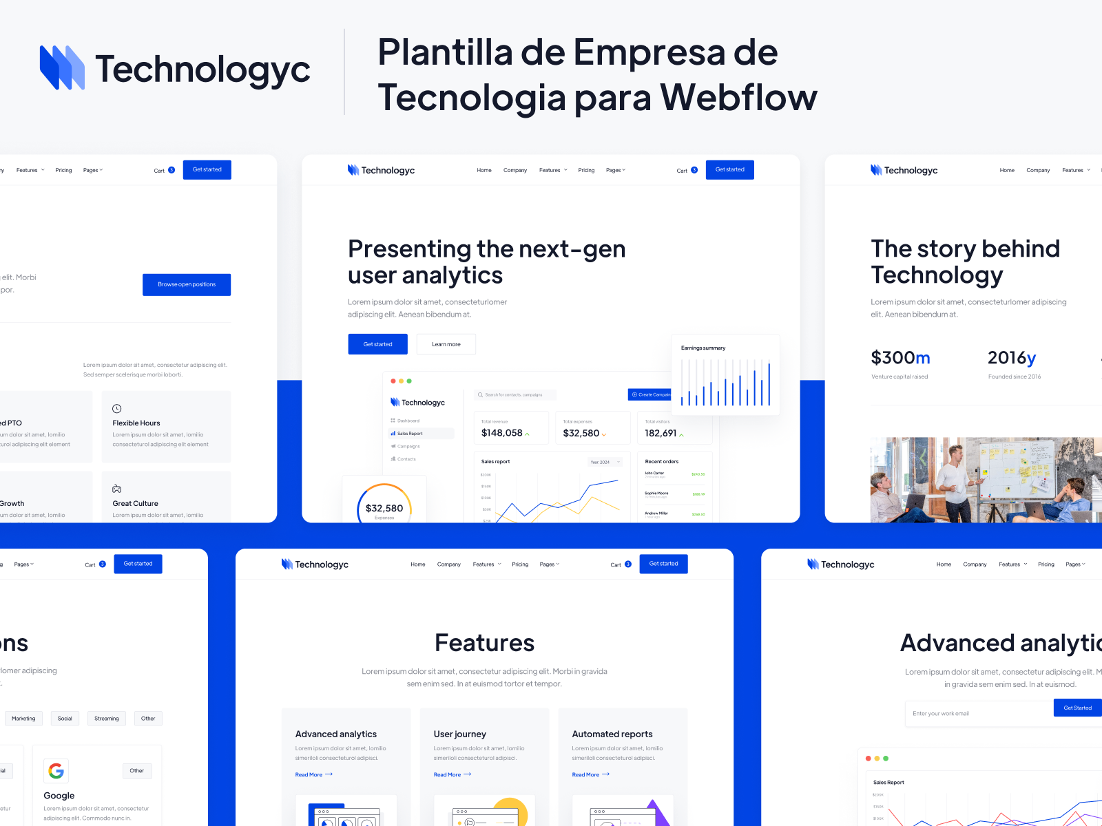 Plantilla de Empresa de Tecnología para Webflow