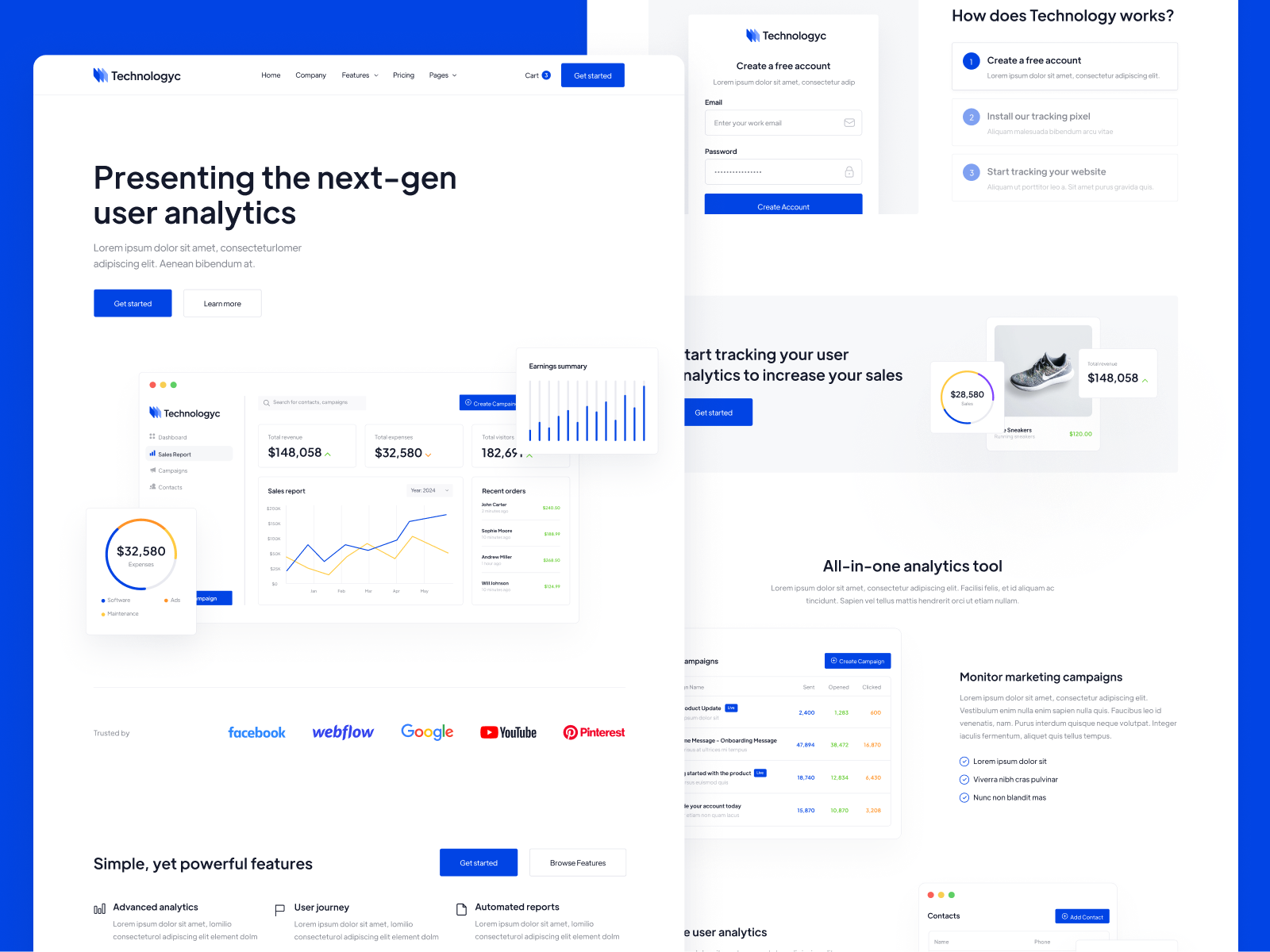 Template de Startup de Tecnología para Webflow
