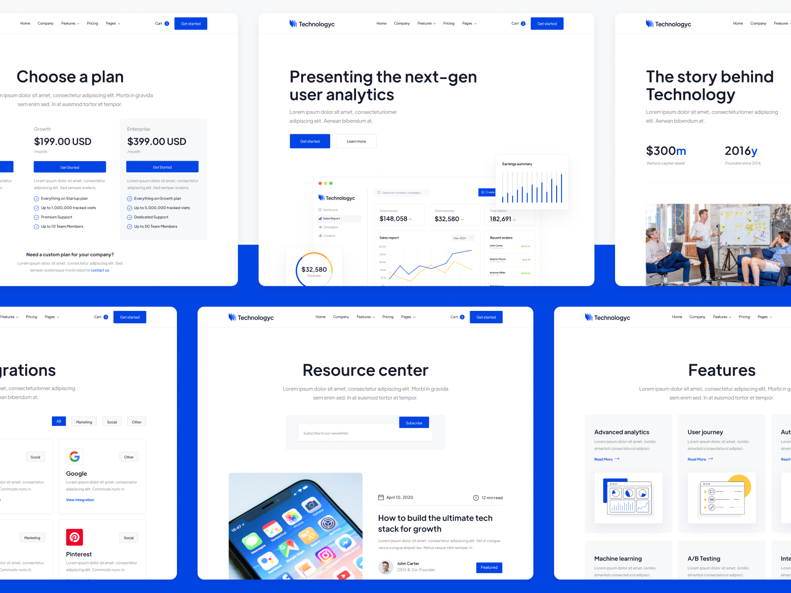 Plantilla para Webflow de Empresa de Tecnología