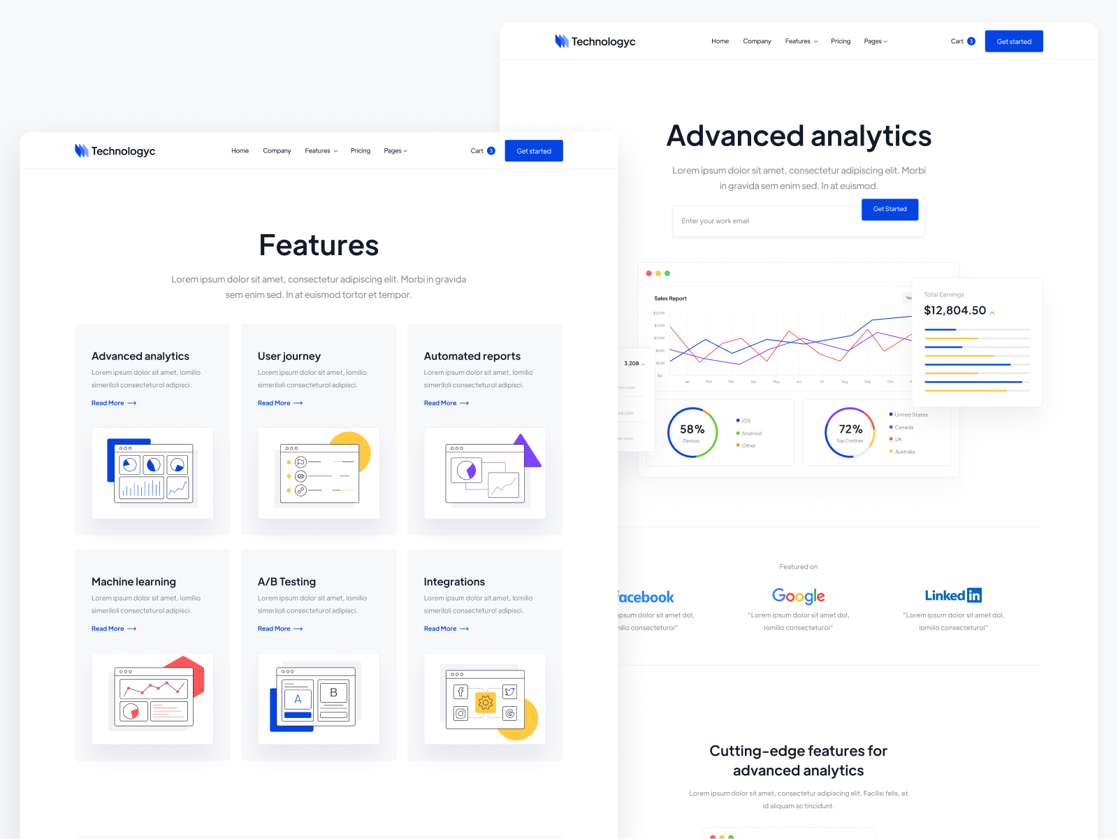 Plantilla de Startup de Tecnología para Sitio Web en Webflow