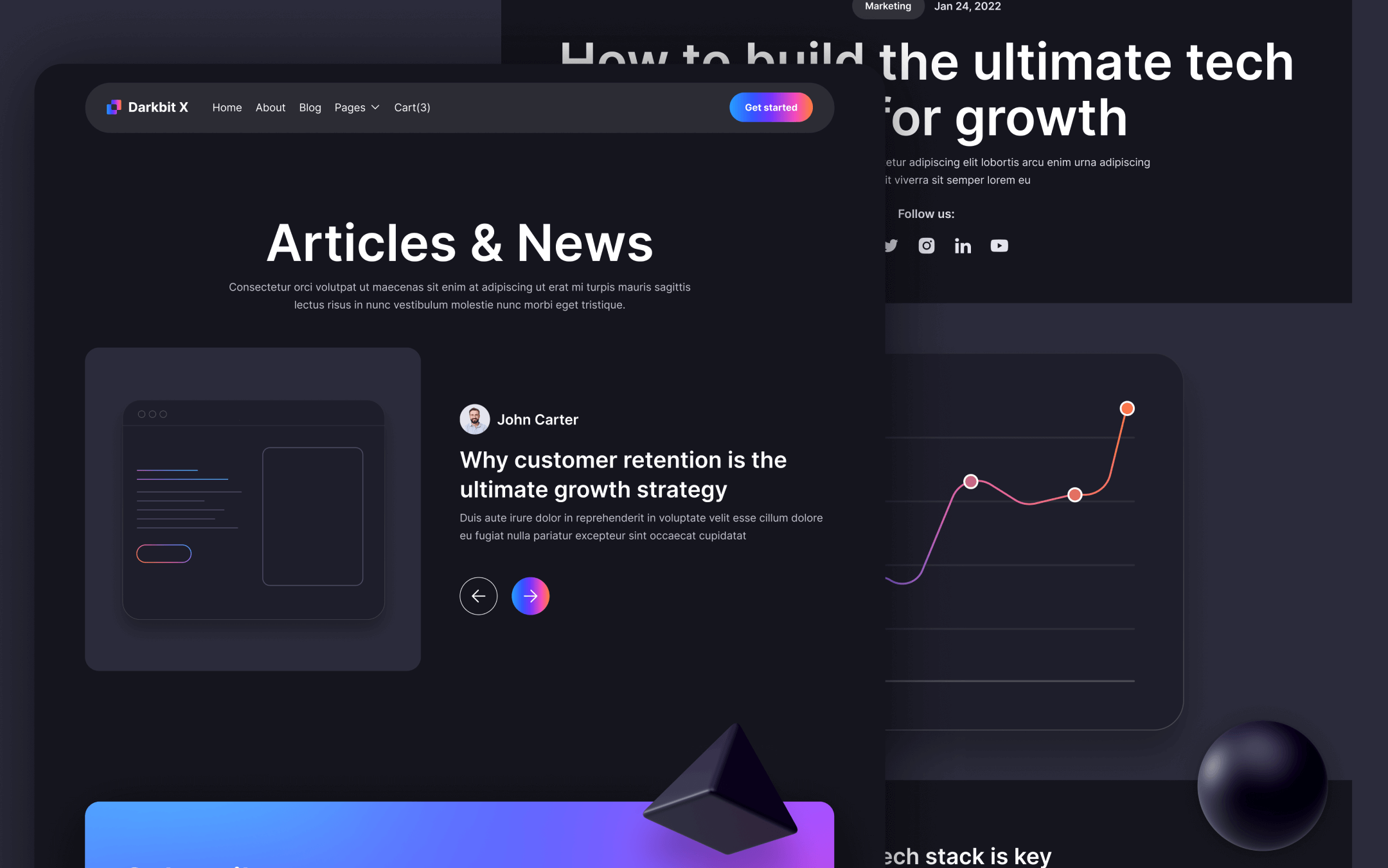 Darkbit X Template para Webflow