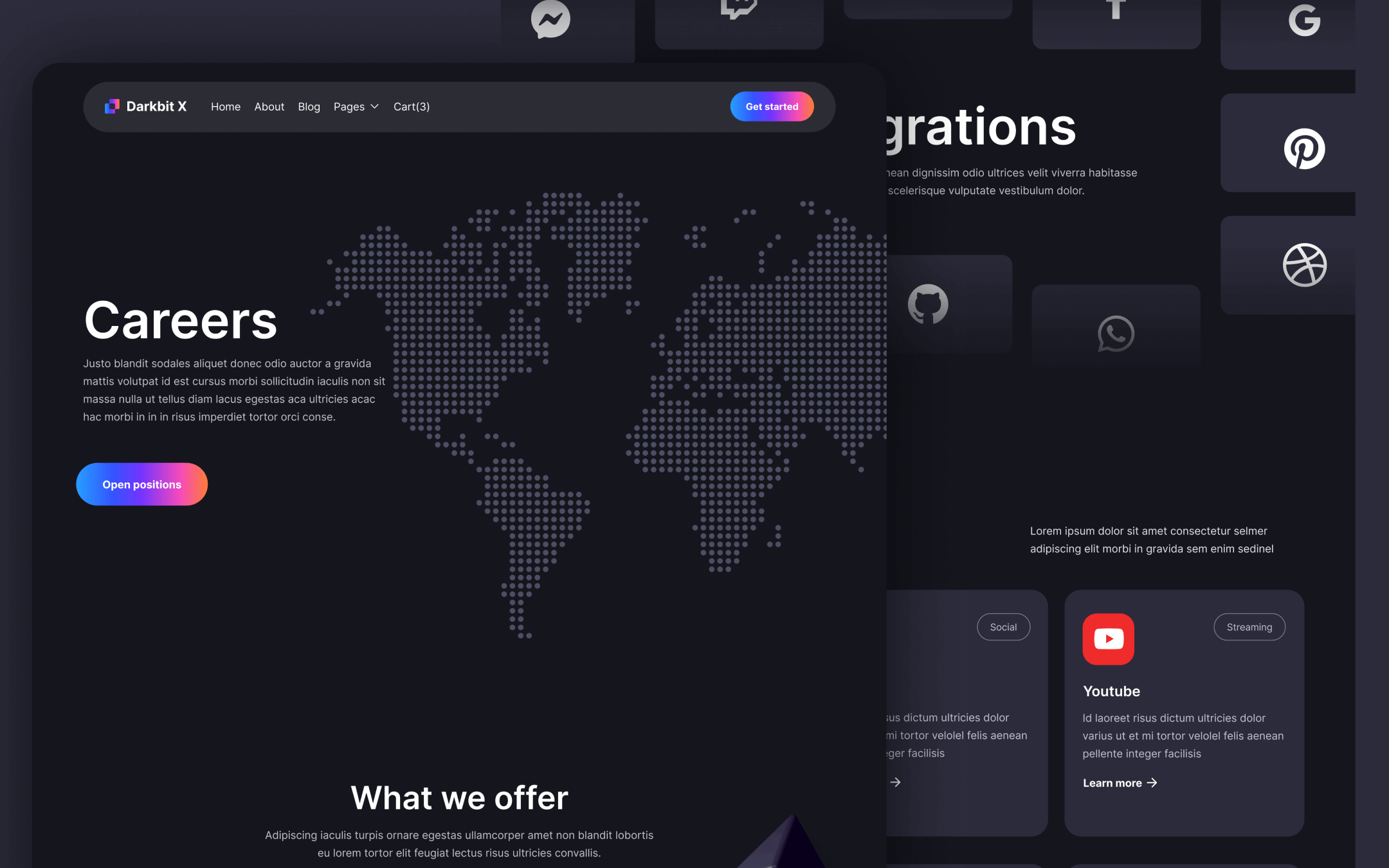 Darkbit X Template para Webflow