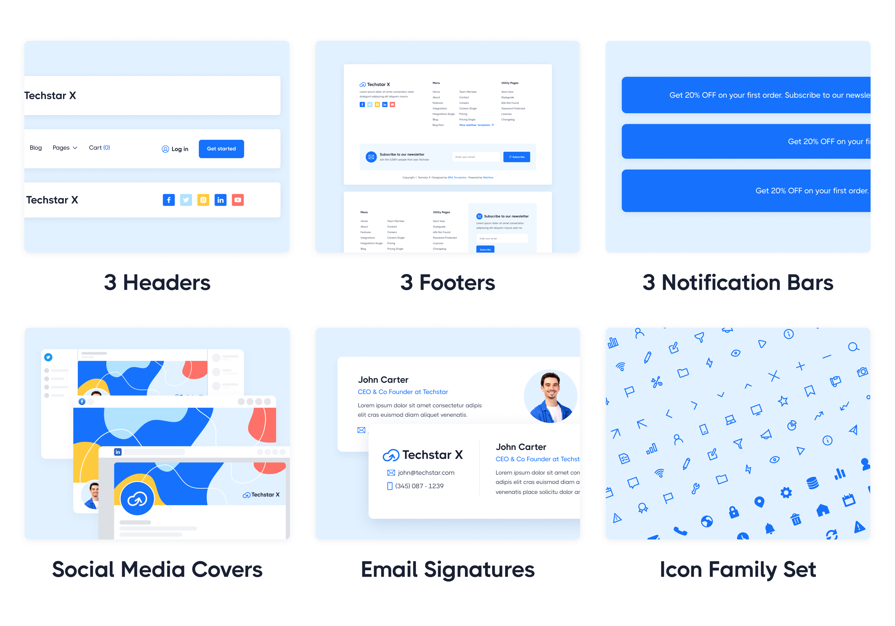 Techstar X Tech and SaaS Webflow Template Benefits