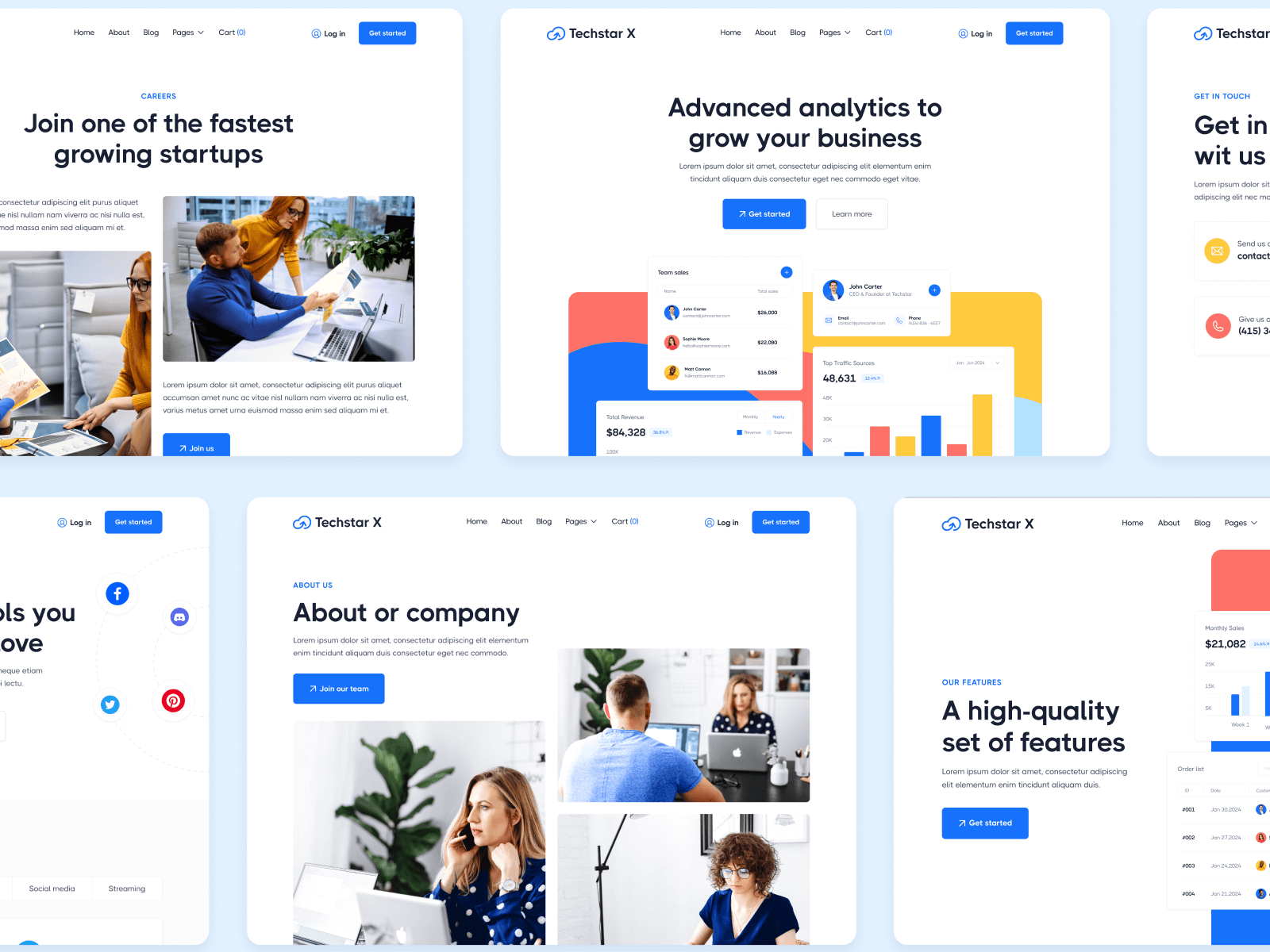 Plantilla para Webflow de Empresa Tech Moderna