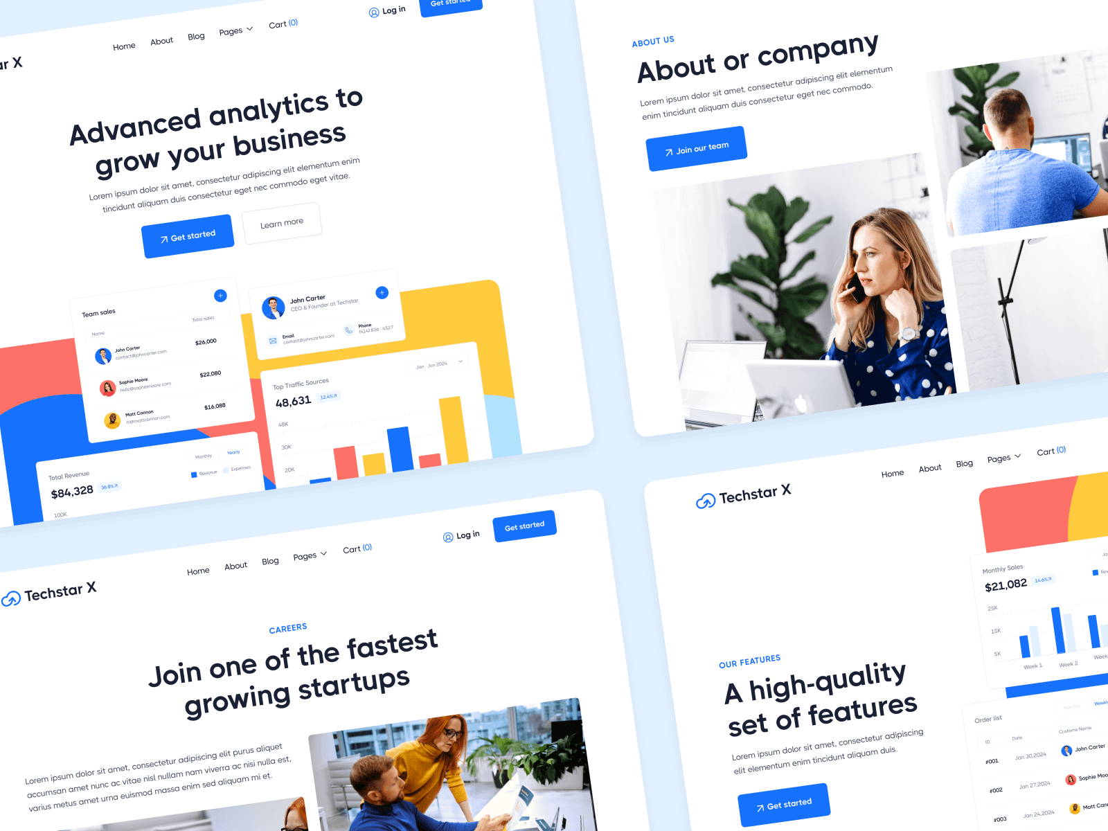 Plantilla de Startup de Tecnología para Webflow