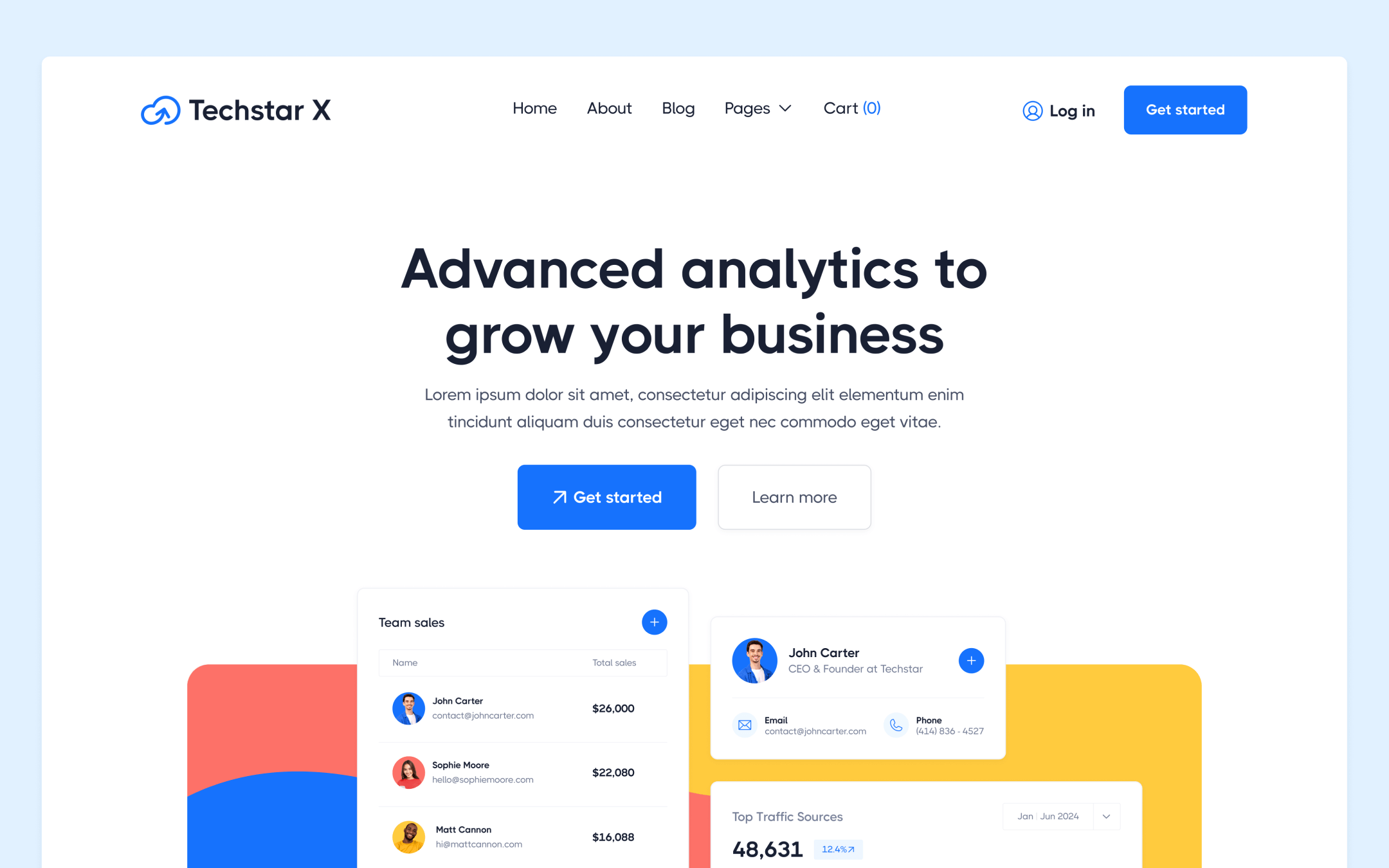 Plantilla de Empresa Tech Moderna para Webflow
