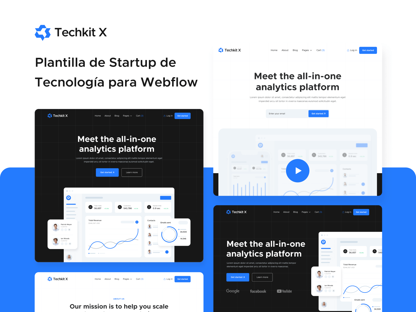 Plantilla de Startup de Tecnología para Webflow