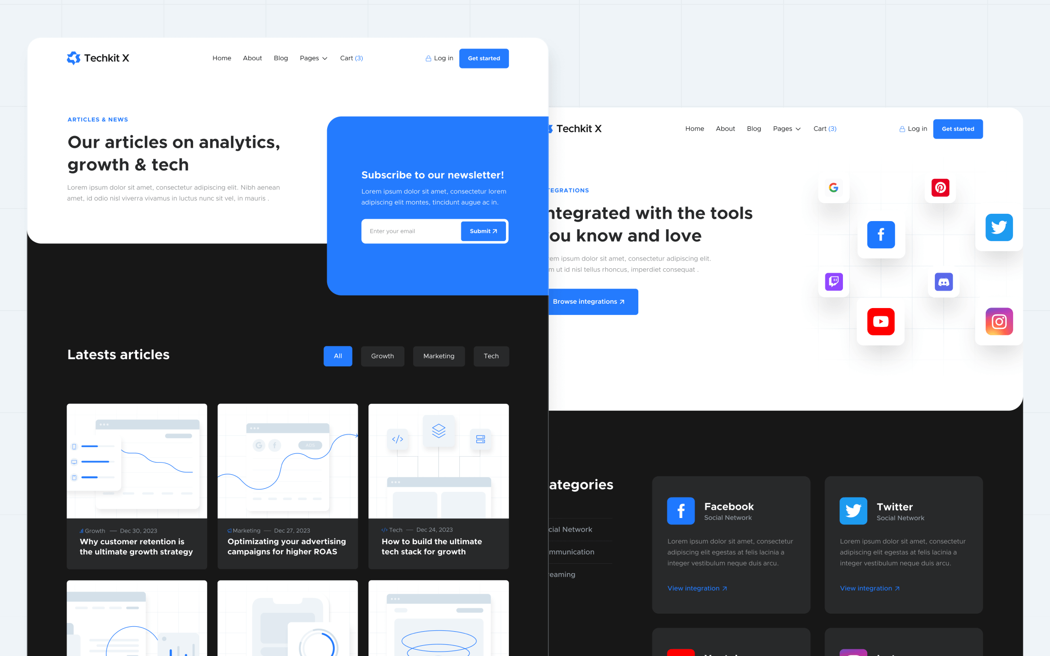 Techkit X Template para Webflow