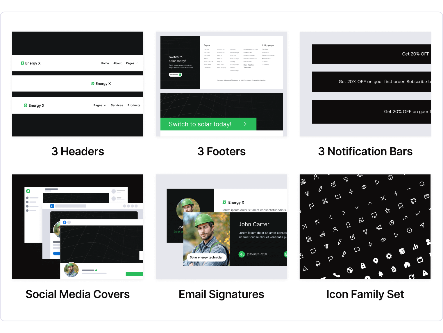 Energy X - Solar Energy Webflow Template Benefits